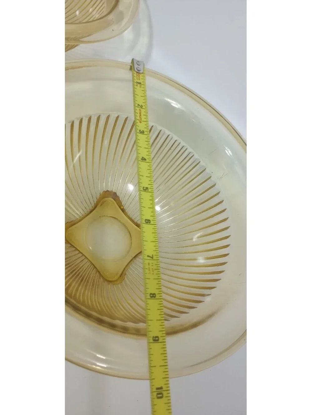 SET of 3 Federal Glass Stacking Amber Glass Mixing Serving Bowls Depression